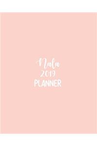 Nala 2019 Planner: Calendar with Daily Task Checklist, Organizer, Journal Notebook and Initial Name on Plain Color Cover (Jan Through Dec), Nala 2019 Planner