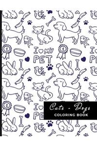Cats & Dogs Coloring Book