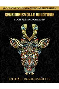 Buch Ausmalvorlagen (Geheimnisvolle Wildtiere)