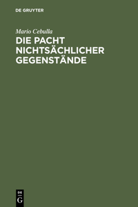 Pacht nichtsächlicher Gegenstände