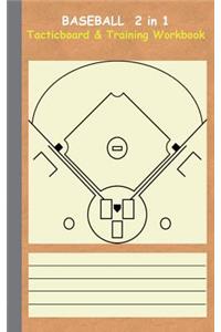 Baseball 2 in 1 Tacticboard and Training Workbook