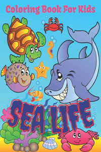 Sea Life Coloring Book For Kids