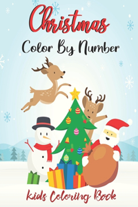 Christmas Color By Number Kids Coloring Book