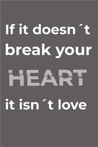 If It Doesn't Break Your Heart, It Isn't Love