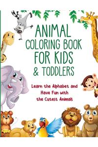 Animal Coloring Book for Kids & Toddlers