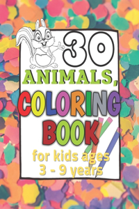 30 animals for coloring