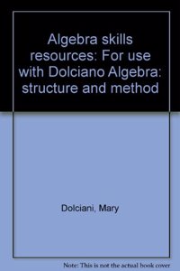 McDougal Littell Structure & Method California: Algebra Skills Course 1