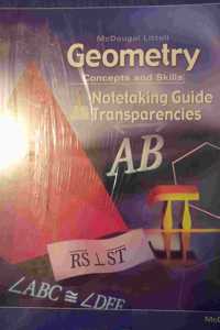 McDougal Littell Concepts & Skills: Notetaking Guide Transparencies Geometry