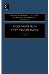 Documents from F. Taylor Ostrander