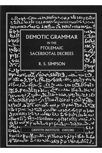 Demotic Grammar in the Ptolemaic Sacerdotal Decrees