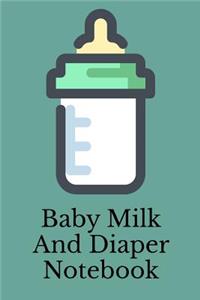 Baby Milk And Diaper Notebook