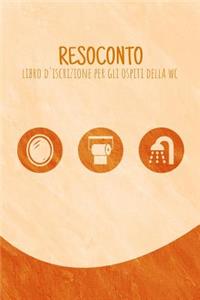 Resoconto - Libro d'iscrizione per gli ospiti della WC