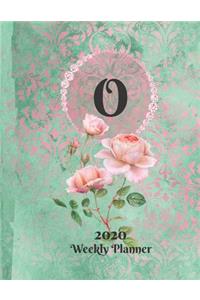 Plan On It Large Print 2020 Weekly Calendar Planner 15 Months Notebook Includes Address Phone Number Pages - Monogram Letter O
