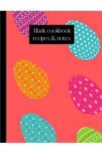 Blank cookbook recipes & notes