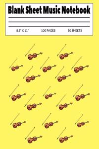 Blank Sheet Music Notebook 8.5