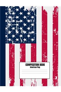 Composition Book American Flag
