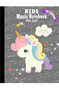Kids Music Notebook Wide Staff
