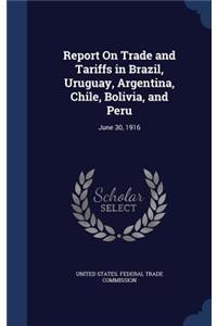 Report On Trade and Tariffs in Brazil, Uruguay, Argentina, Chile, Bolivia, and Peru