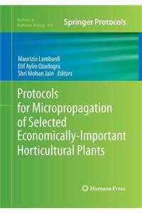 Protocols for Micropropagation of Selected Economically-Important Horticultural Plants