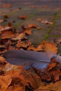 Bird's Feather and Autumn Leaves Nature Journal