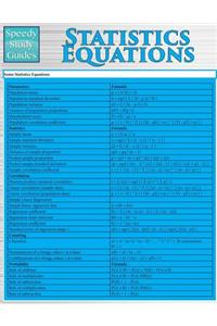 Statistics Equations (Speedy Study Guides