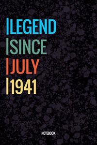 Legend Since July 1942 Notebook: Vintage Lined Notebook / Journal Diary Gift, 120 Pages, 6x9, Soft Cover, Matte Finish For People Born In July 1942