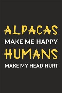 Alpacas Make Me Happy Humans Make My Head Hurt