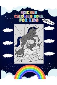 Unicorn Coloring Book for Kids Ages 4-8: Unicorn Coloring Activity Book for Girls, Boys and Toddlers