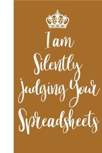 I am Silently Judging Your Spreadsheets