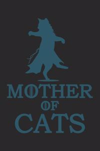 Mother Of Cats: Katze Katzenmama Katzenliebhaber Dina5 Liniert Notizbuch Tagebuch Planer Notizblock Kladde Journal Strazze Malheft