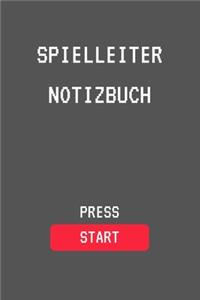 Spielleiter Notizbuch Press Start