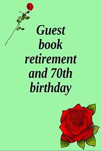 Guest book retirement and 70th birthday