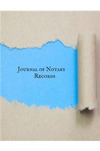 Journal of Notary Records