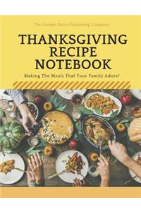 Thanksgiving Recipe Journal