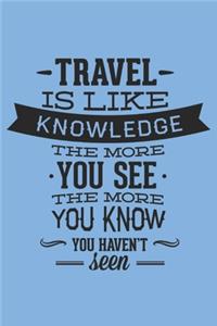 Travel Is Like Knowledge The More You See The More You kow You Haven't Seen