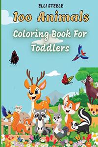 100 Animals for Toddler Coloring Book