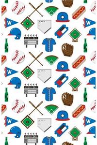 Baseball Game Journal Notebook - Blank Paper