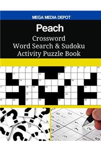 Peach Crossword Word Search & Sudoku Activity Puzzle Book