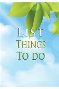 List things to do