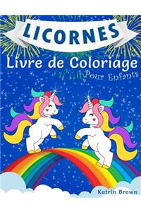 Licornes Livre de Coloriage Pour Enfants