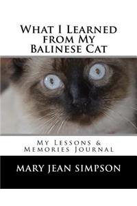 What I Learned from My Balinese Cat