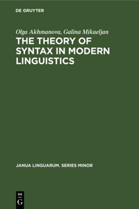 Theory of Syntax in Modern Linguistics