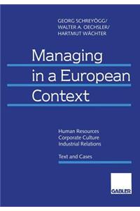 Managing in a European Context