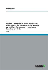 Maslow's hierarchy of needs model - the difference of the Chinese and the Western pyramid on the example of purchasing luxurious products