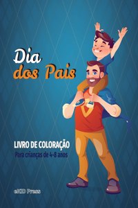 Livro para colorir o Dia dos Pais para crianças de 4 a 8 anos