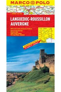 Languedoc-Roussillon, Auvergne Marco Polo Map