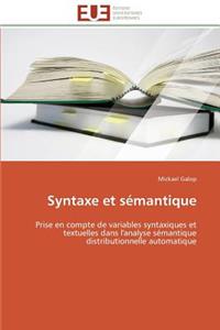 Syntaxe Et S�mantique