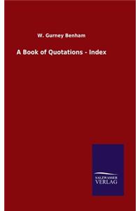 Book of Quotations - Index