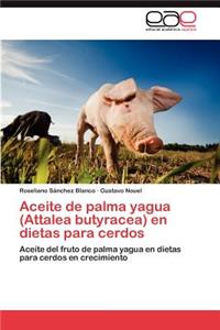 Aceite de Palma Yagua (Attalea Butyracea) En Dietas Para Cerdos