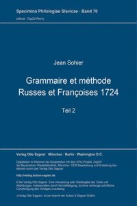 Grammaire et methode Russes et Francoises 1724. Teil 2
